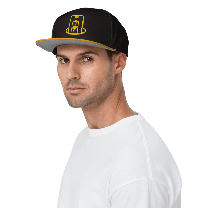 Professional Model Wearing JB Charging Cap Front - Business Branded Apparel