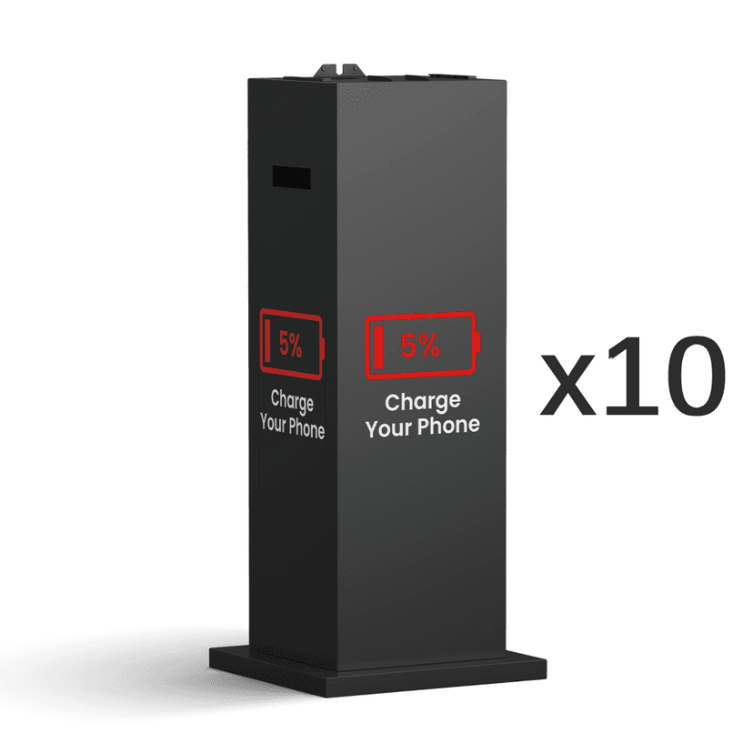 Professional Display Stand for Network Builder Package - Commercial Mobile Device Charging Setup