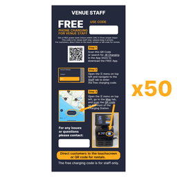Charging Station Rental Guide Back Side - Staff Training and Promotion Card for Phone Charging Business (thumbnail)