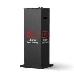 Professional Charging Station Stand Left Side View - Commercial Mobile Phone Charger Display Base (thumbnail)