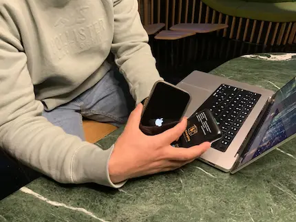 step-2-charge: Take the power bank and charge the phone ANYWHERE!